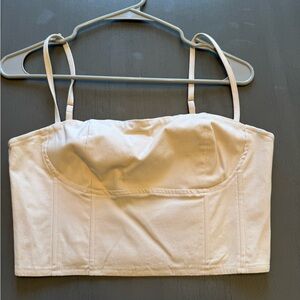 Aritzia White Bustier corset Top